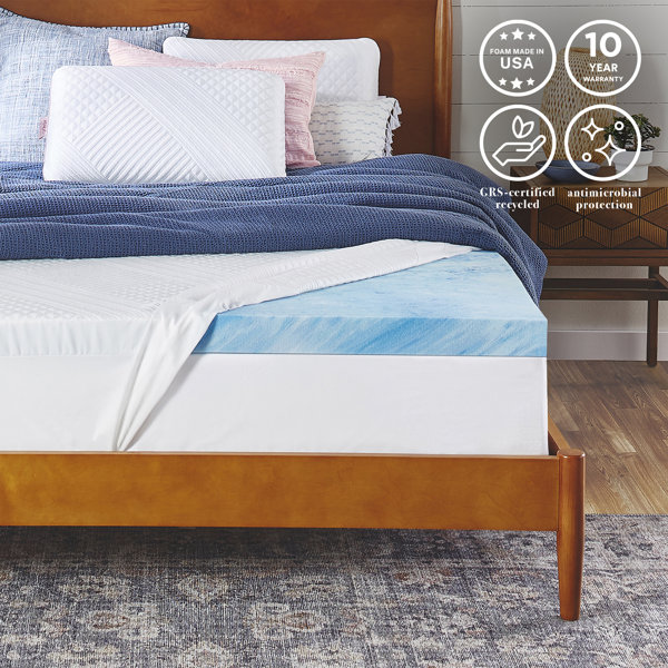 nue by Novaform Cool 3" Gel Memory Foam Mattress Topper & Reviews Wayfair
